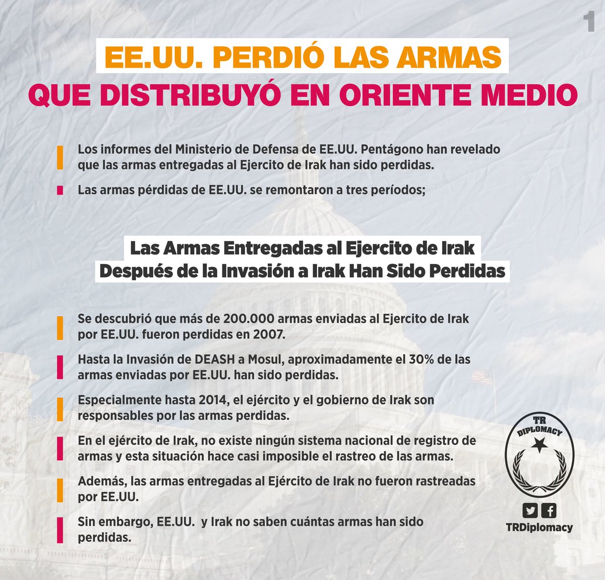 DEASH y PKK han capturado las armas perdidas de Pentágono