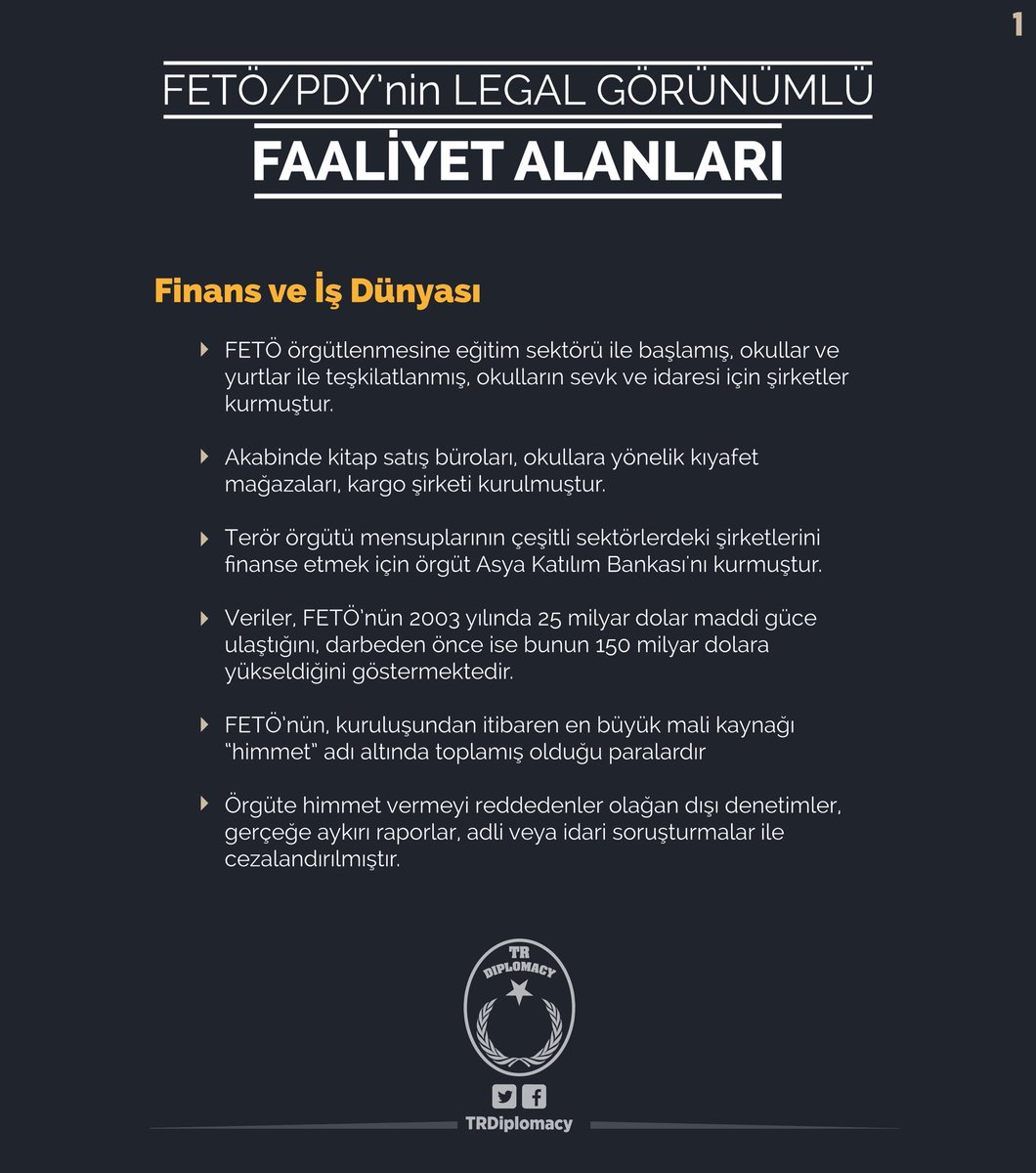 FETÖ/PDY'nin Legal Görünümlü Faaliyet Alanları: Finans, STK, Medya