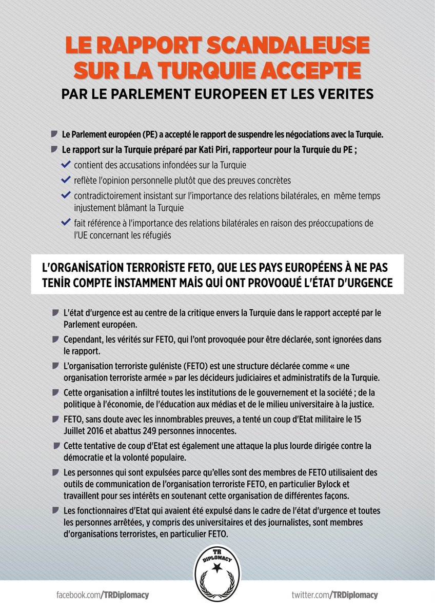 Des erreurs scandaleuses dans le rapport sur la Turquie accepté par le Parlement européen