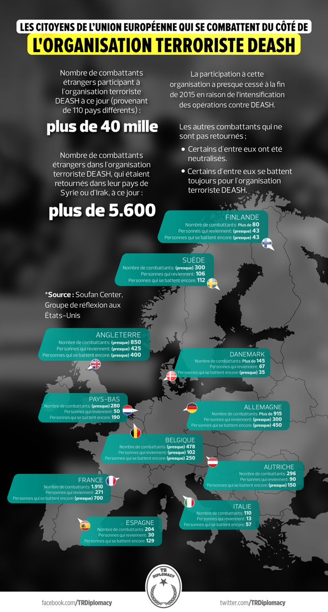 Est-ce que les citoyens de Union Européenne qui se battent pour l’organisation terroriste DEASH retournent dans leur pays?