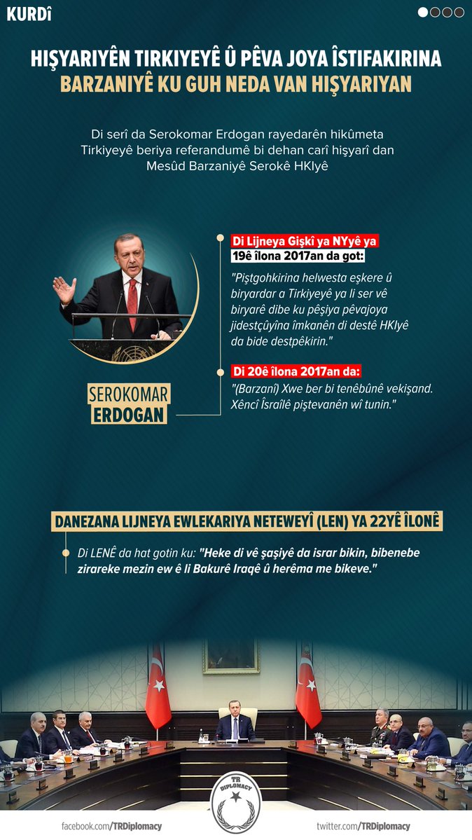 Hişyariyên Tirkiyeyê û pêvajoya îstifakirina Barzaniyê ku guh neda van hişyariyan