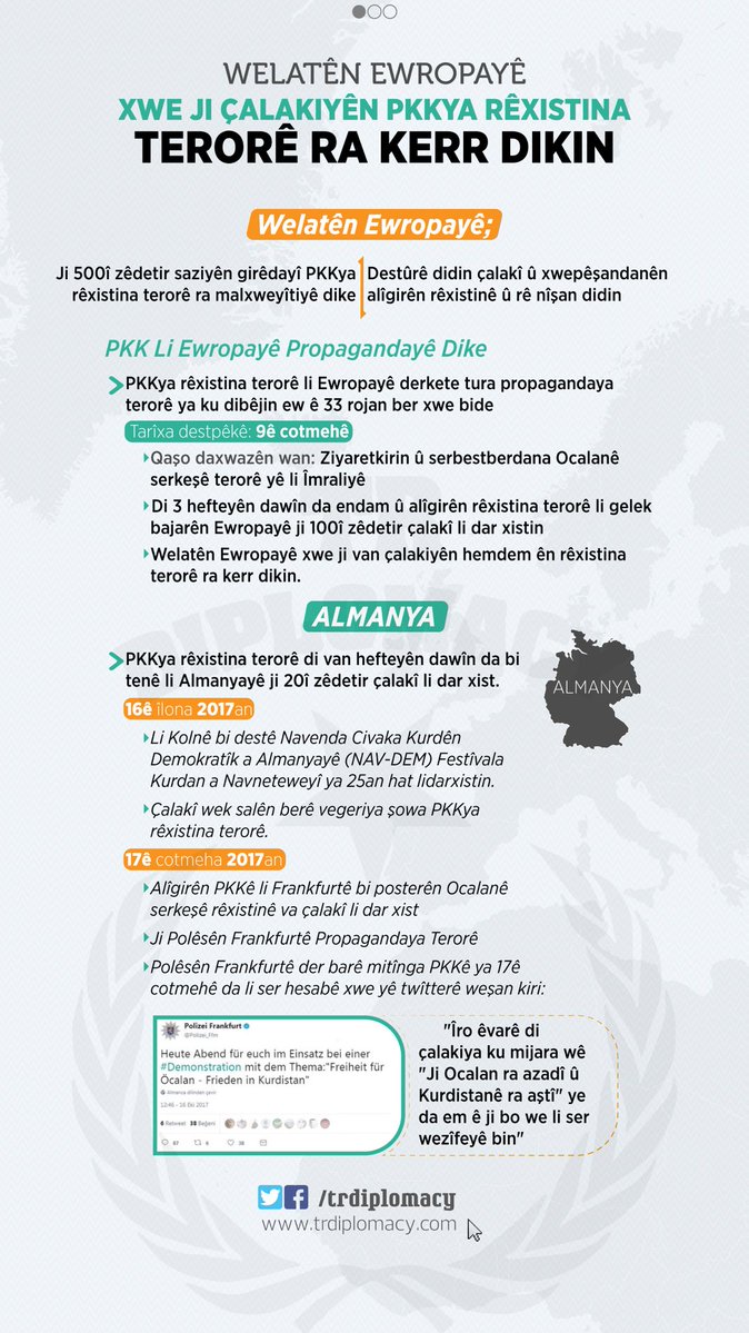 Welatên Ewropayê xwe ji çalakî û propagandayên PKKya rêxistina terorê ra kerr dikin