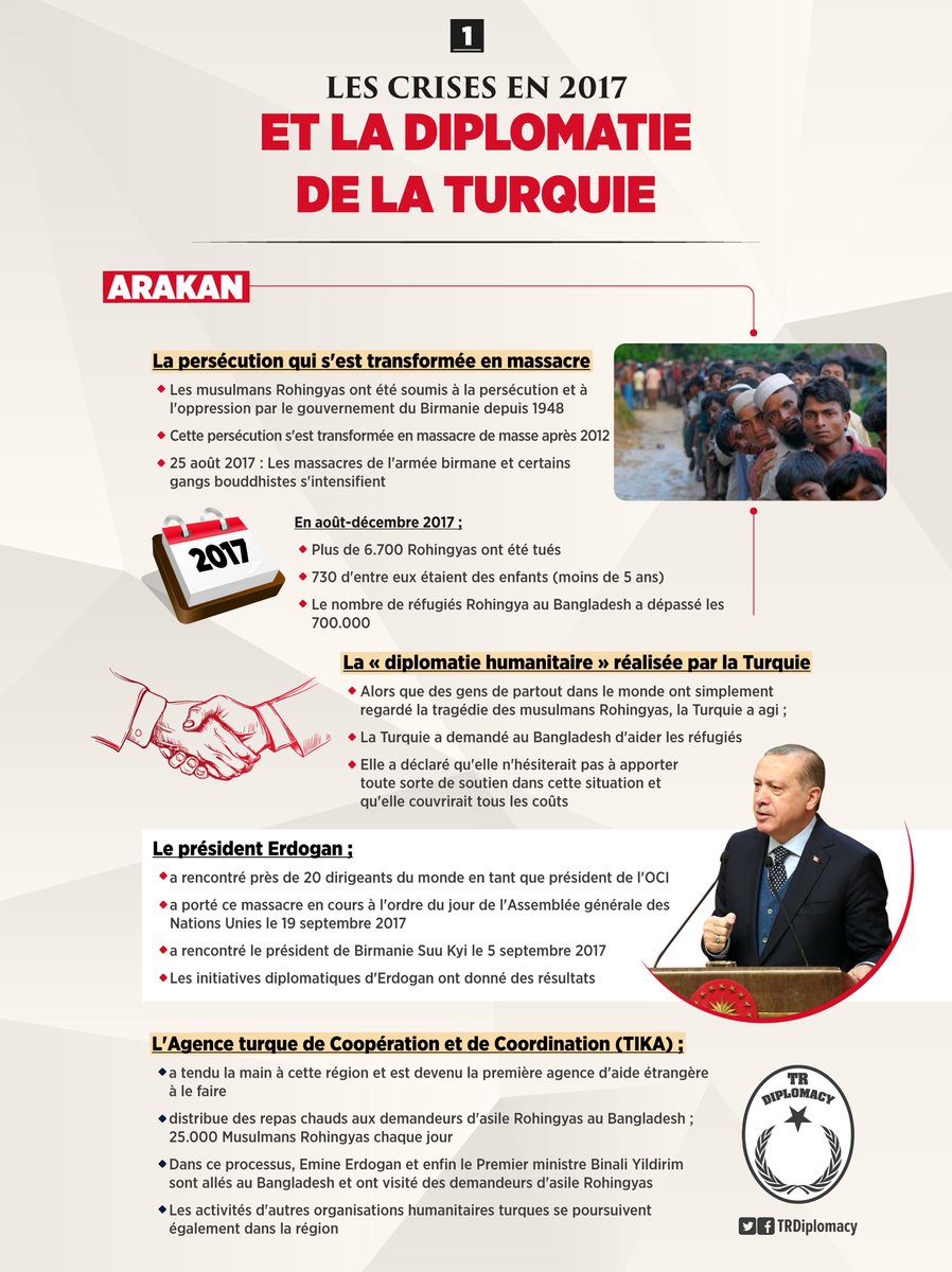 Les crises en 2017 et les activités diplomatiques de la Turquie